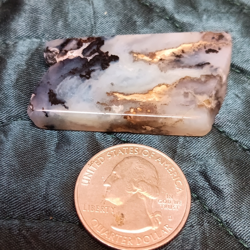 Fire Agate slice - Picture 3 of 4